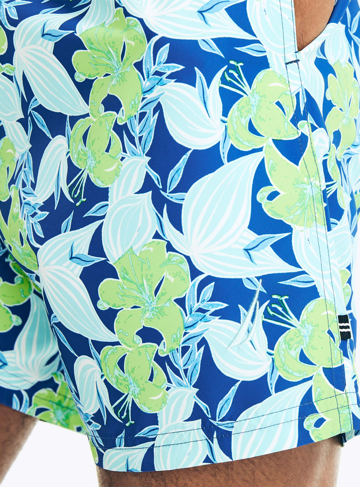 Traje De Baño Print Flores Tropicales Sustainably Crafted Azulino Hombre