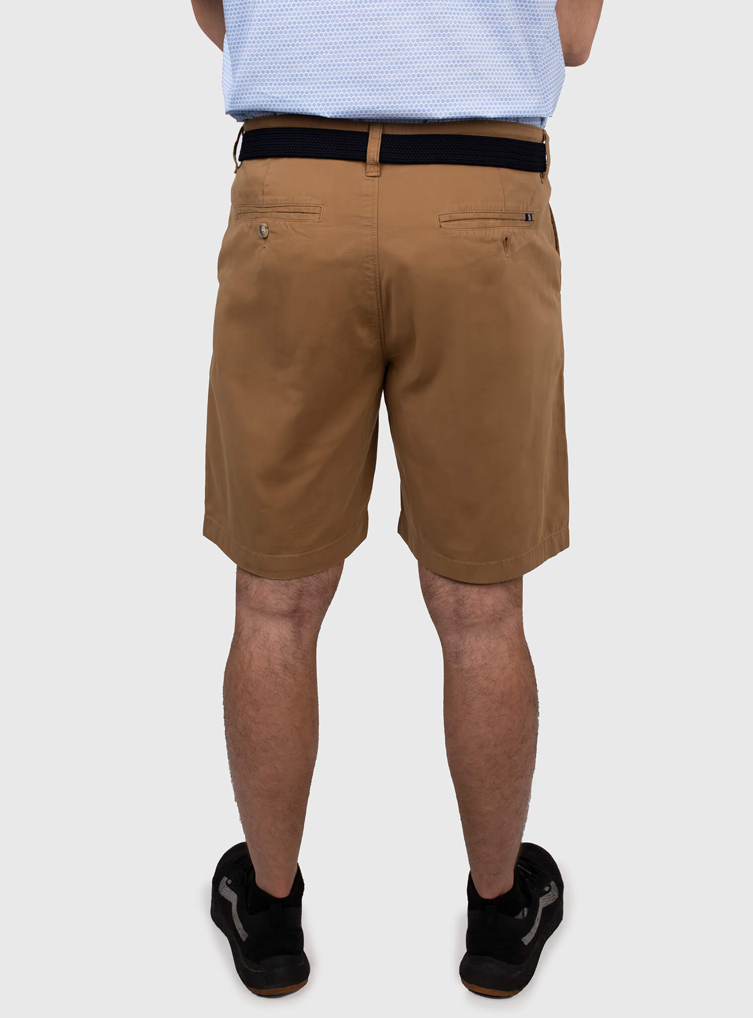 Bermuda Clásica Sólida Khaki Hombre