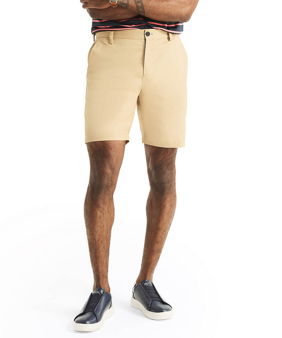 Bermuda Clásica Sólida Khaki Navtech Hombre