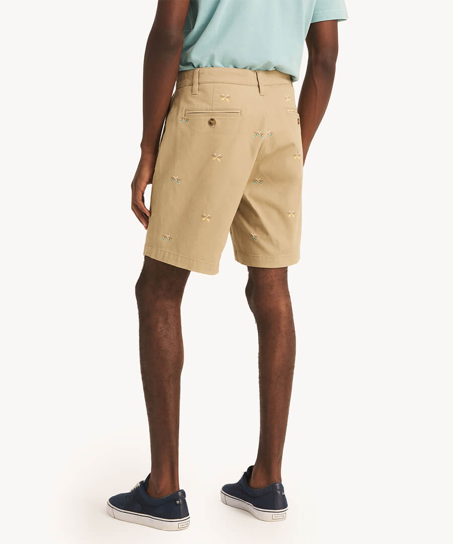 Bermuda Clásica Print Bote Khaki Hombre