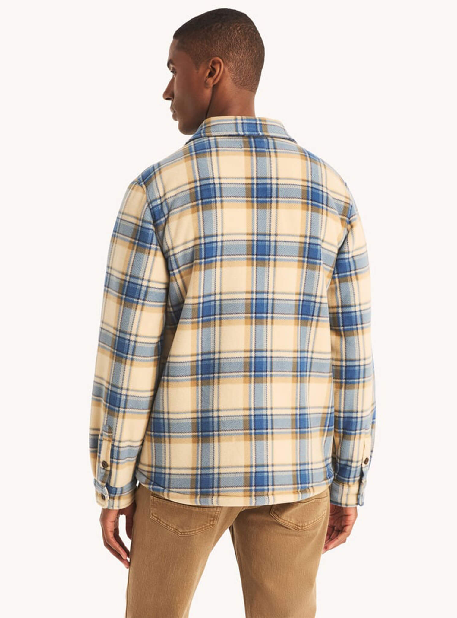 Poleron Sobrecamisa Abotonado Sherpa Beige Hombre