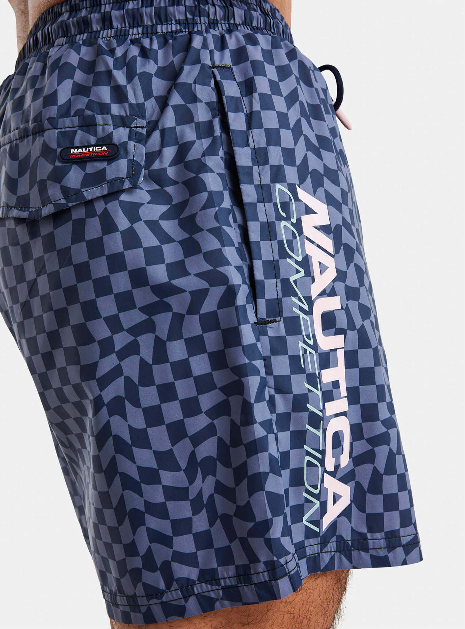 Traje De Baño A Cuadros Nautica Competition Azul Marino Hombre