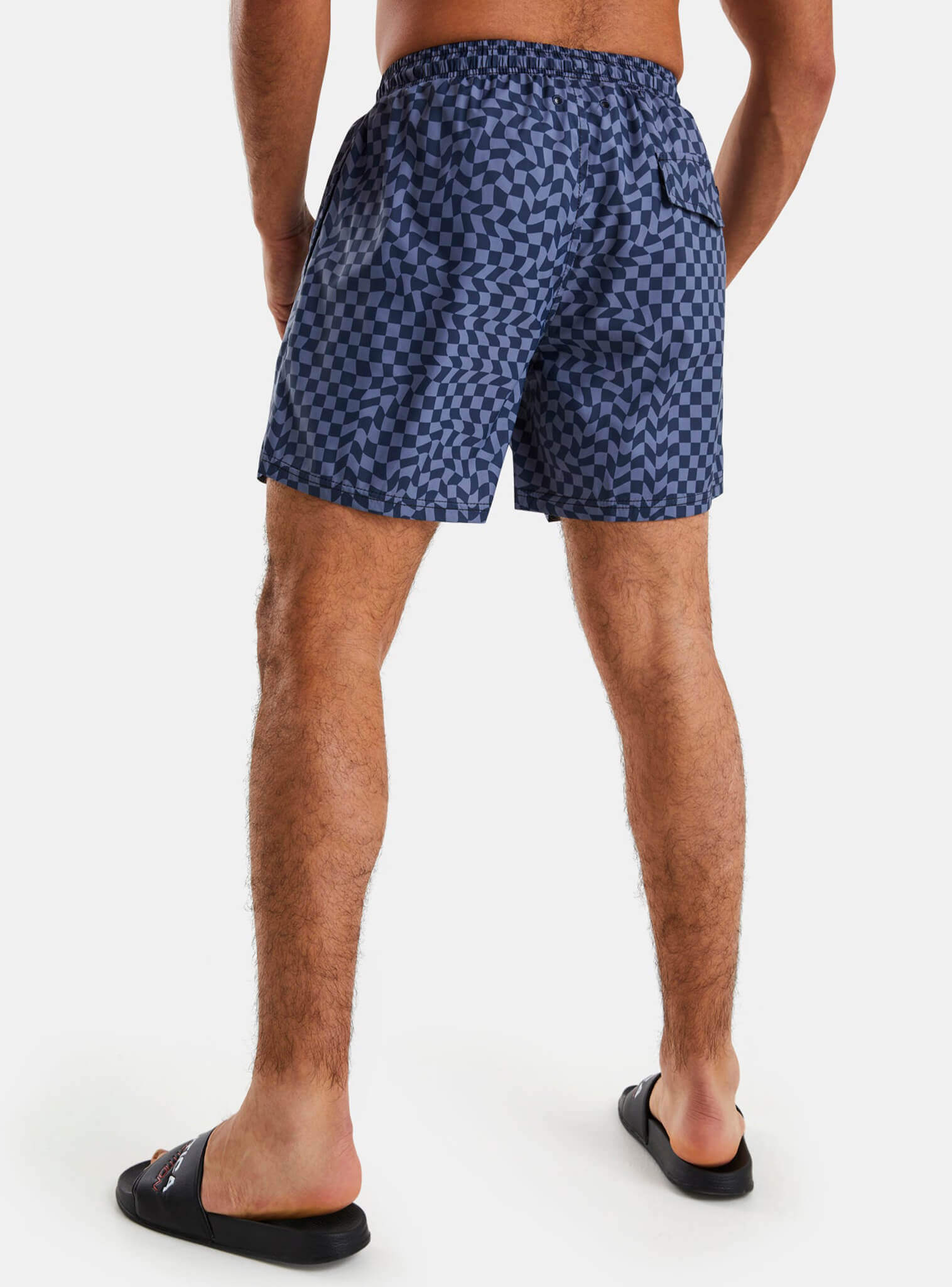 Traje De Baño A Cuadros Nautica Competition Azul Marino Hombre