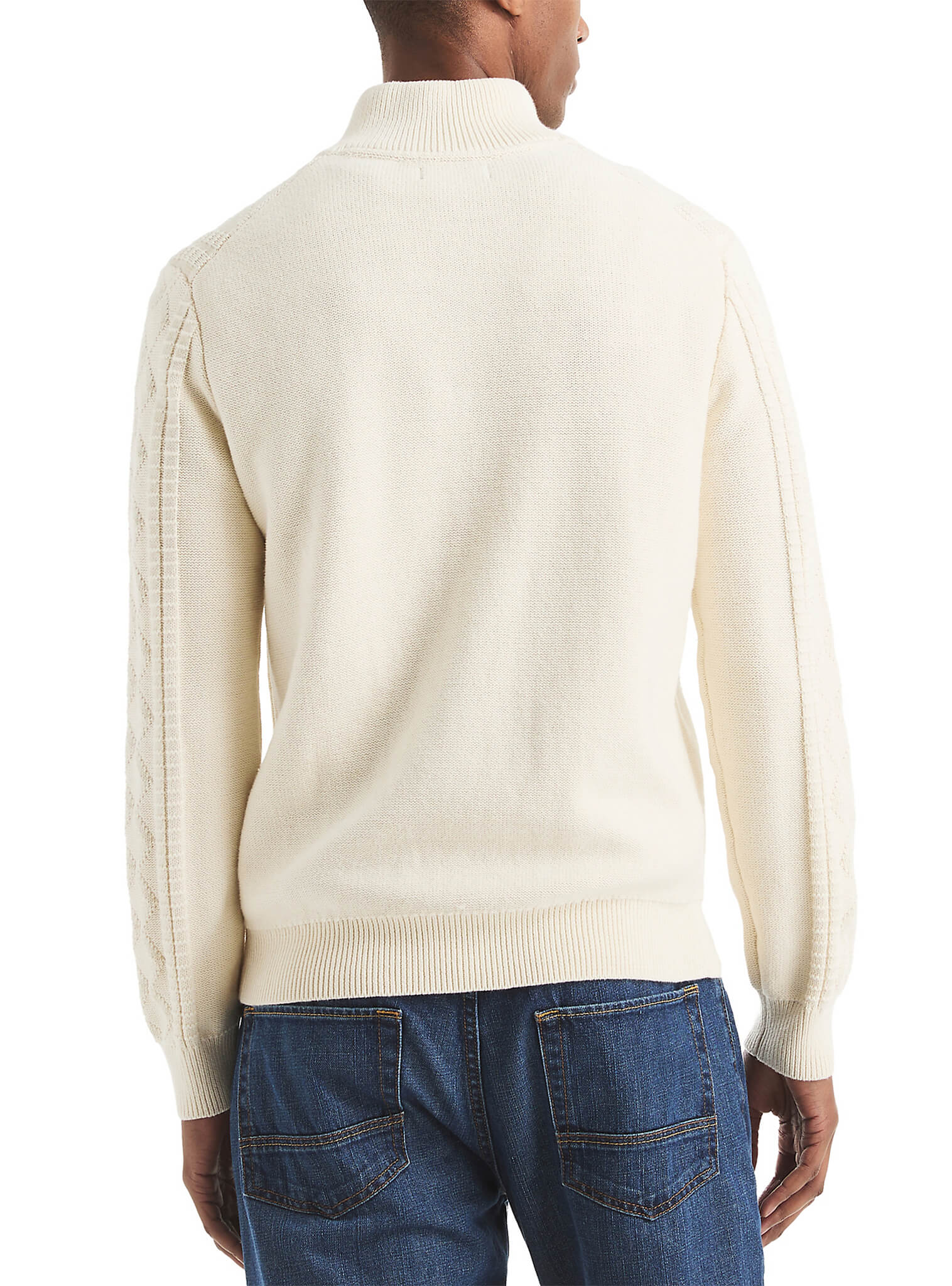 Sweater Manga Larga Medio Cierre Tejido Natural Hombre – Nautica