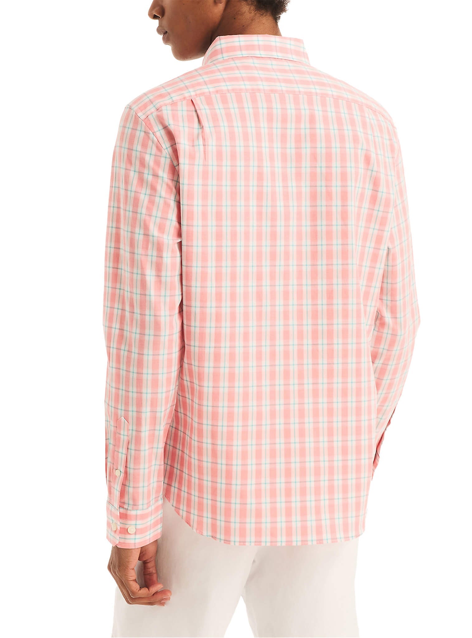 Camisa Manga Larga A Cuadros Sustainably Crafted Rosado Hombre