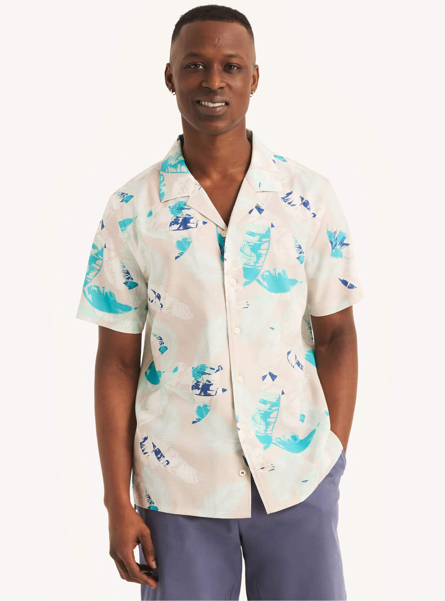 Camisa Manga Corta Miami Vice Sustainably Crafted Beige Hombre