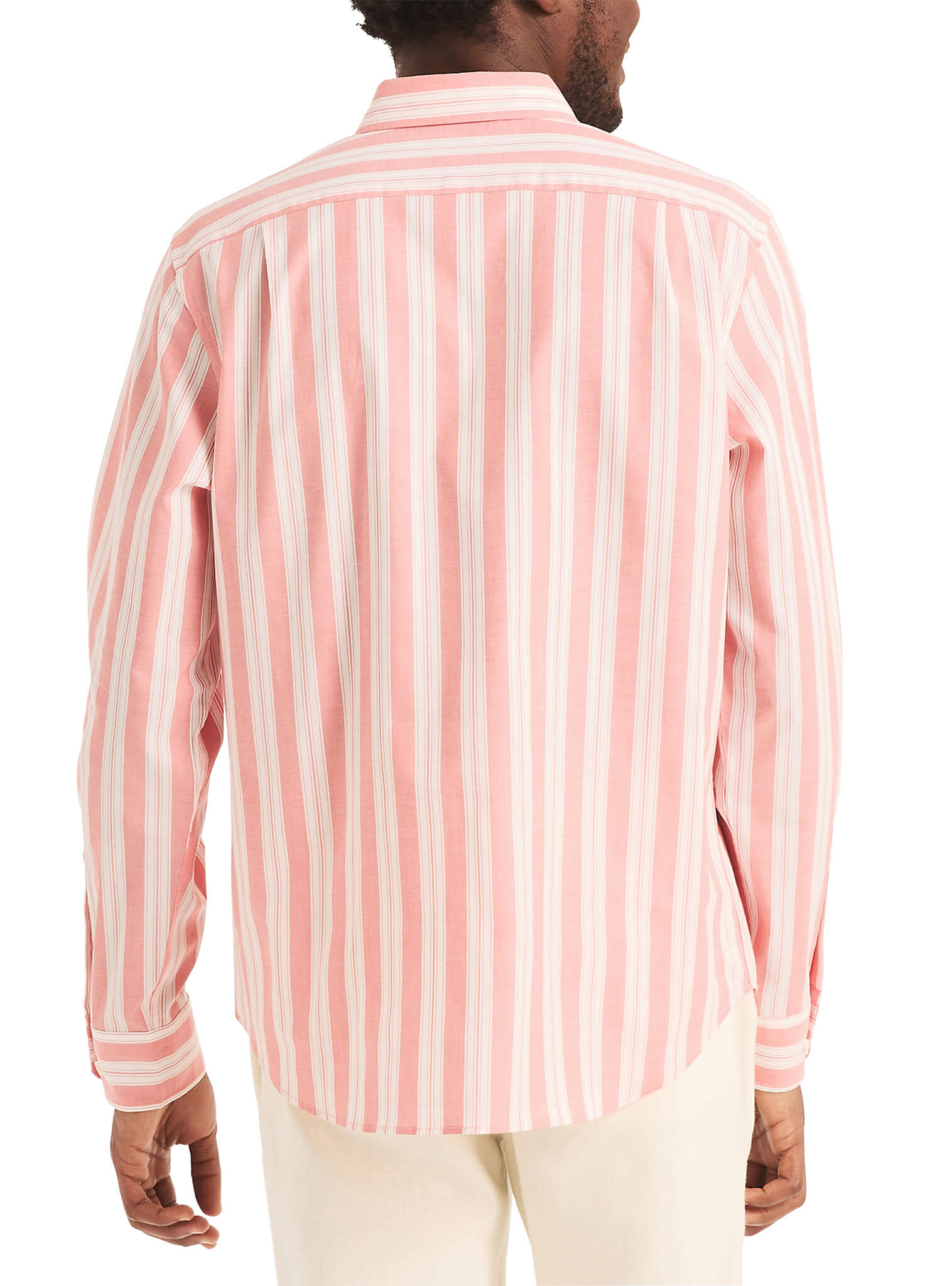 Camisa Manga Larga A Rayas Sustainably Crafted Rosado Hombre