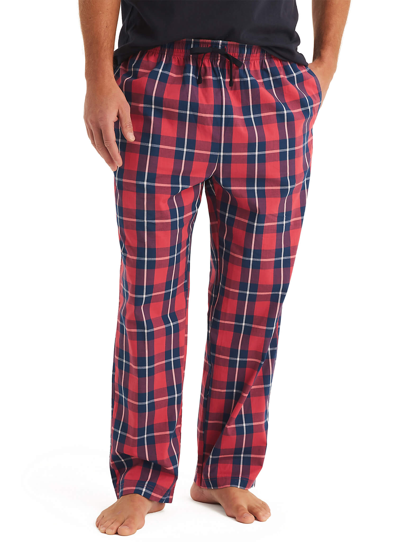 Pijama Pantalón A Cuadros Rojo Hombre