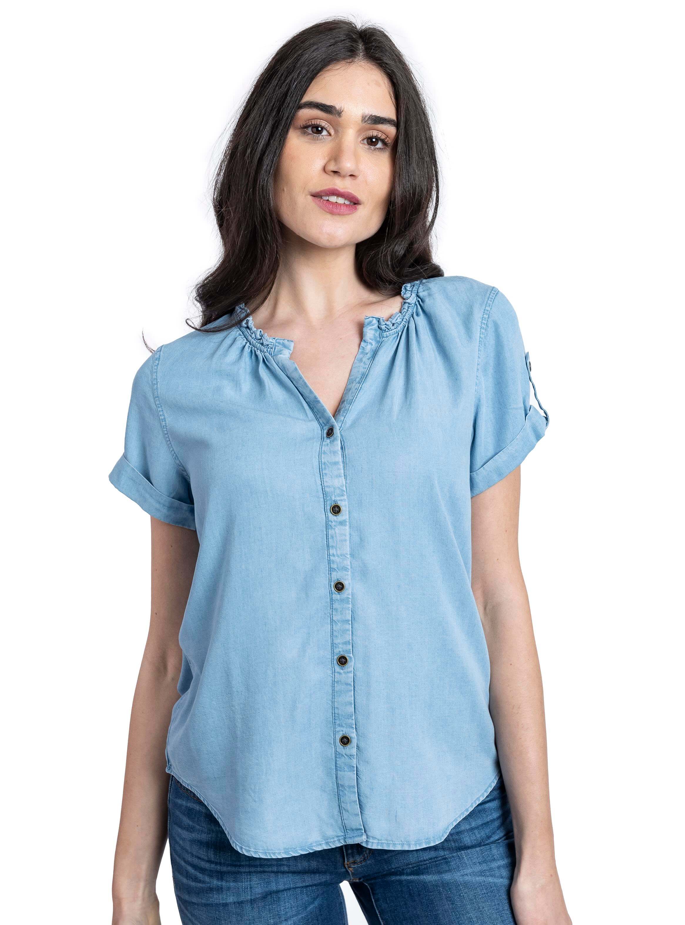 Blusa Cuello Volantes Mujer
