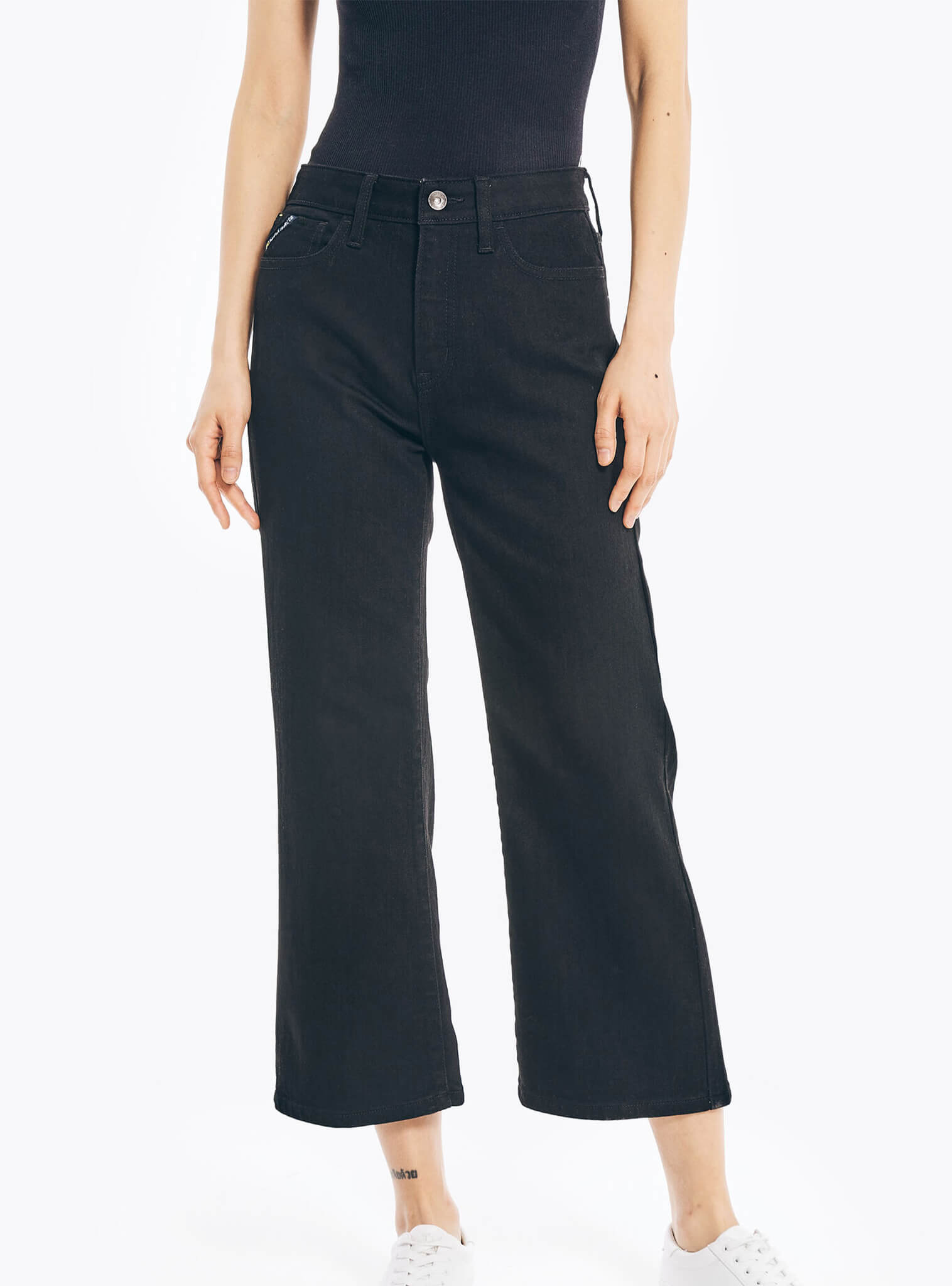 Jeans Negro Tiro Alto Wide Leg Sustaibly Crafted Mujer