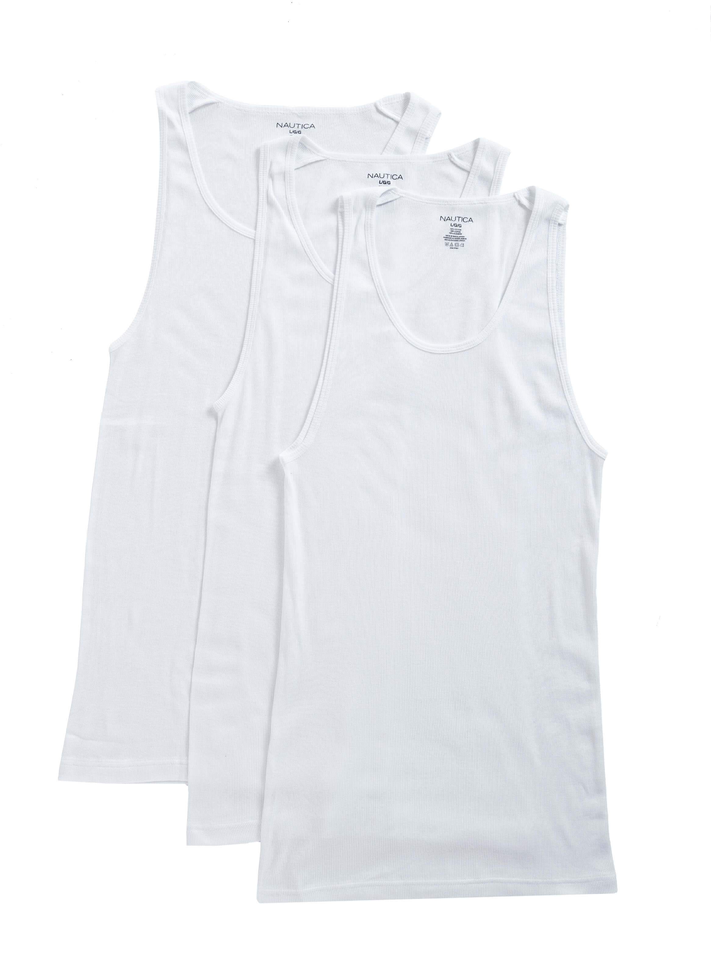 Camiseta Sin Mangas de Algodón Blanca Pack 3 Hombre