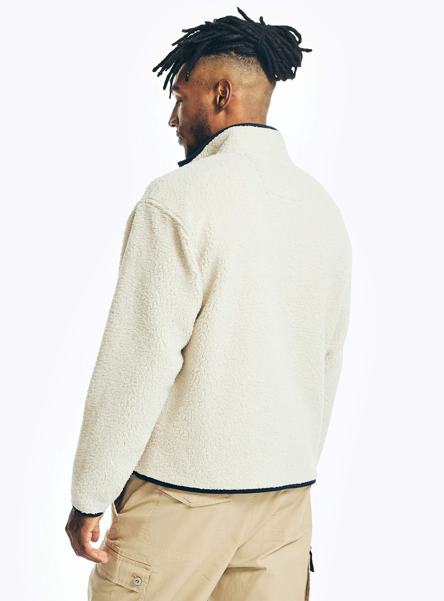 Poleron Sherpa Sustainably Crafted Blanco Hombre
