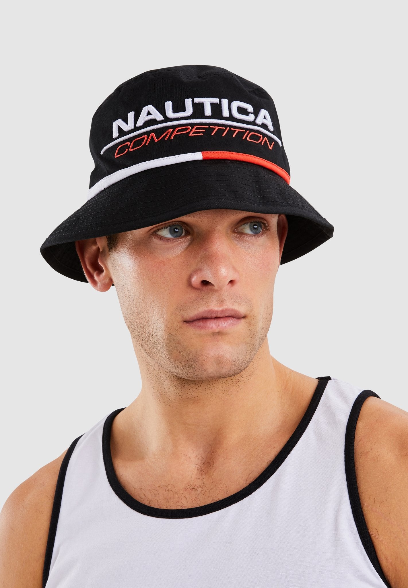 Bucket Hat Sólido Logo Nautica Competition Bordado Hombre