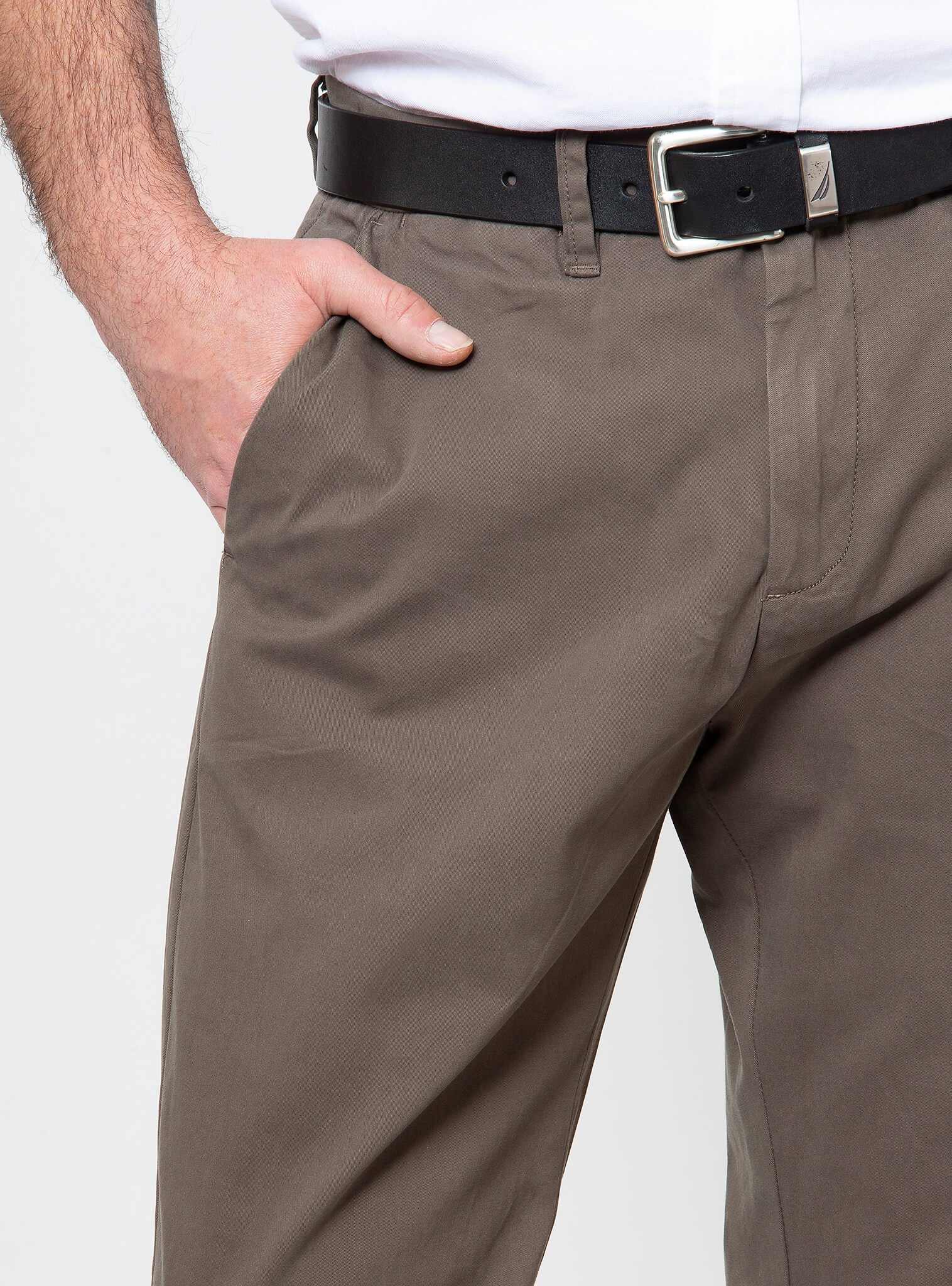 Pantalón Clásico Flat Front Verde Hombre