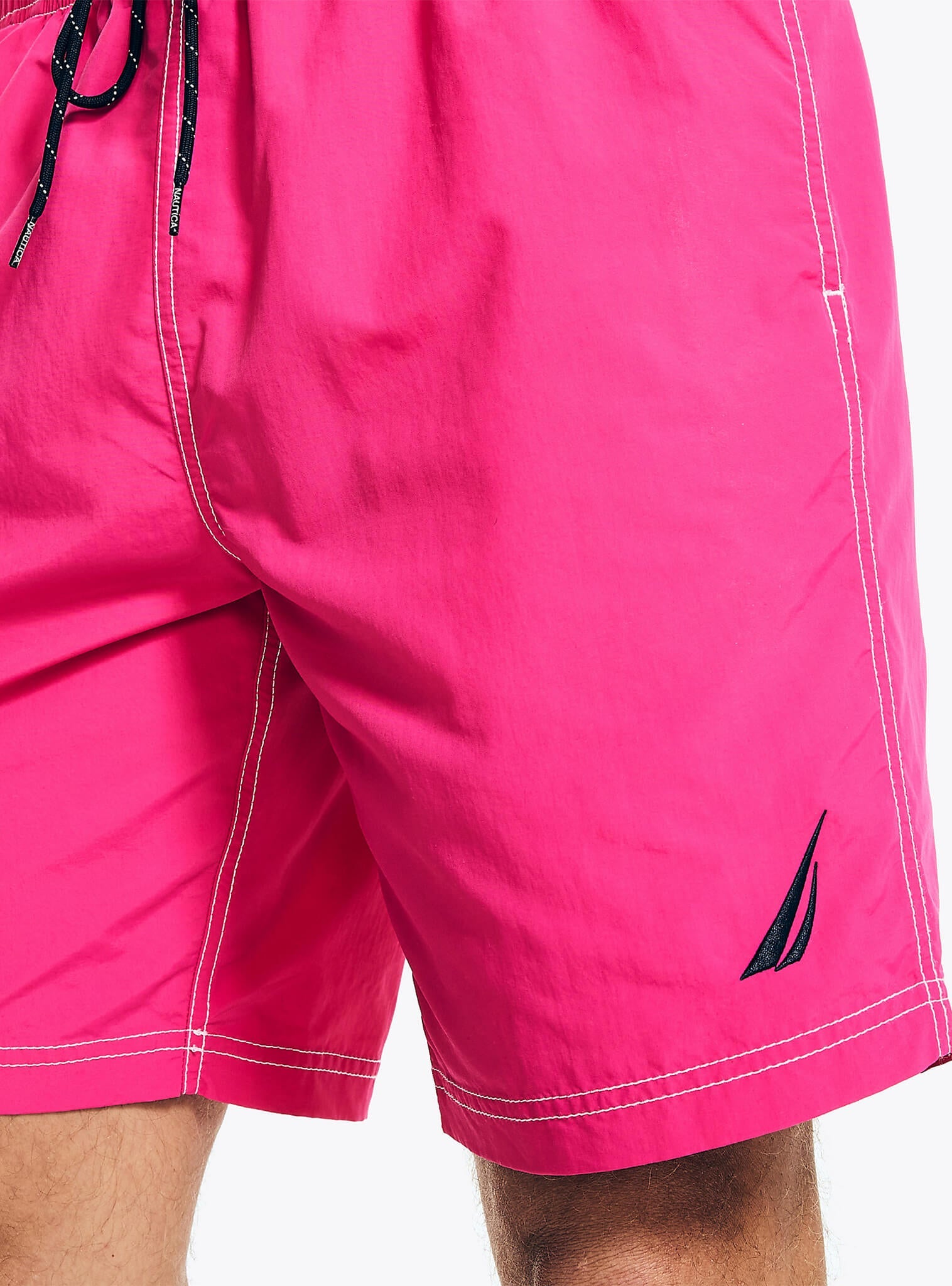 Traje De Baño Clásico Sólido Rosado Hombre