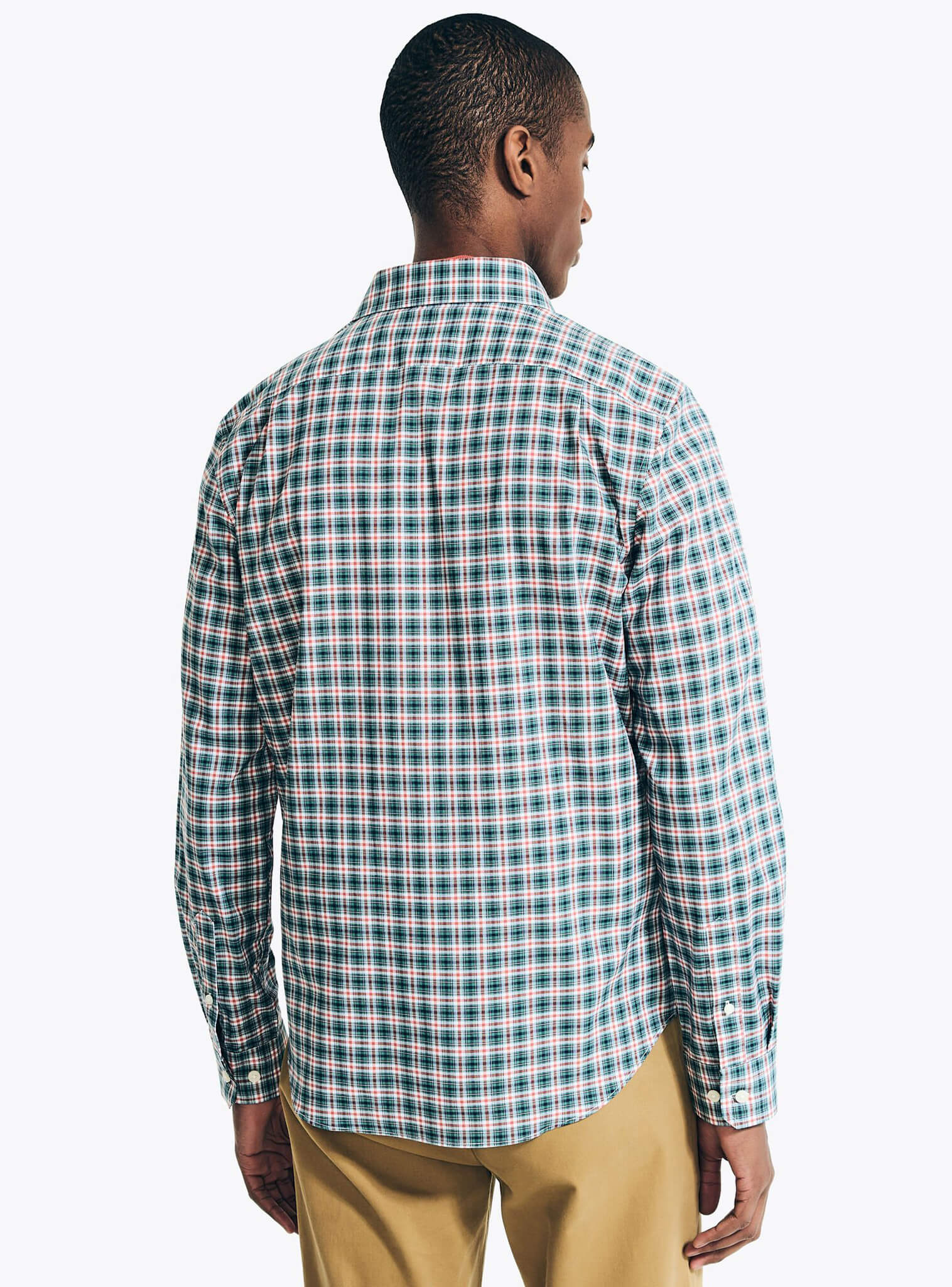 Camisa Manga Larga Casual A Cuadros Verde Sustainably Crafted Hombre